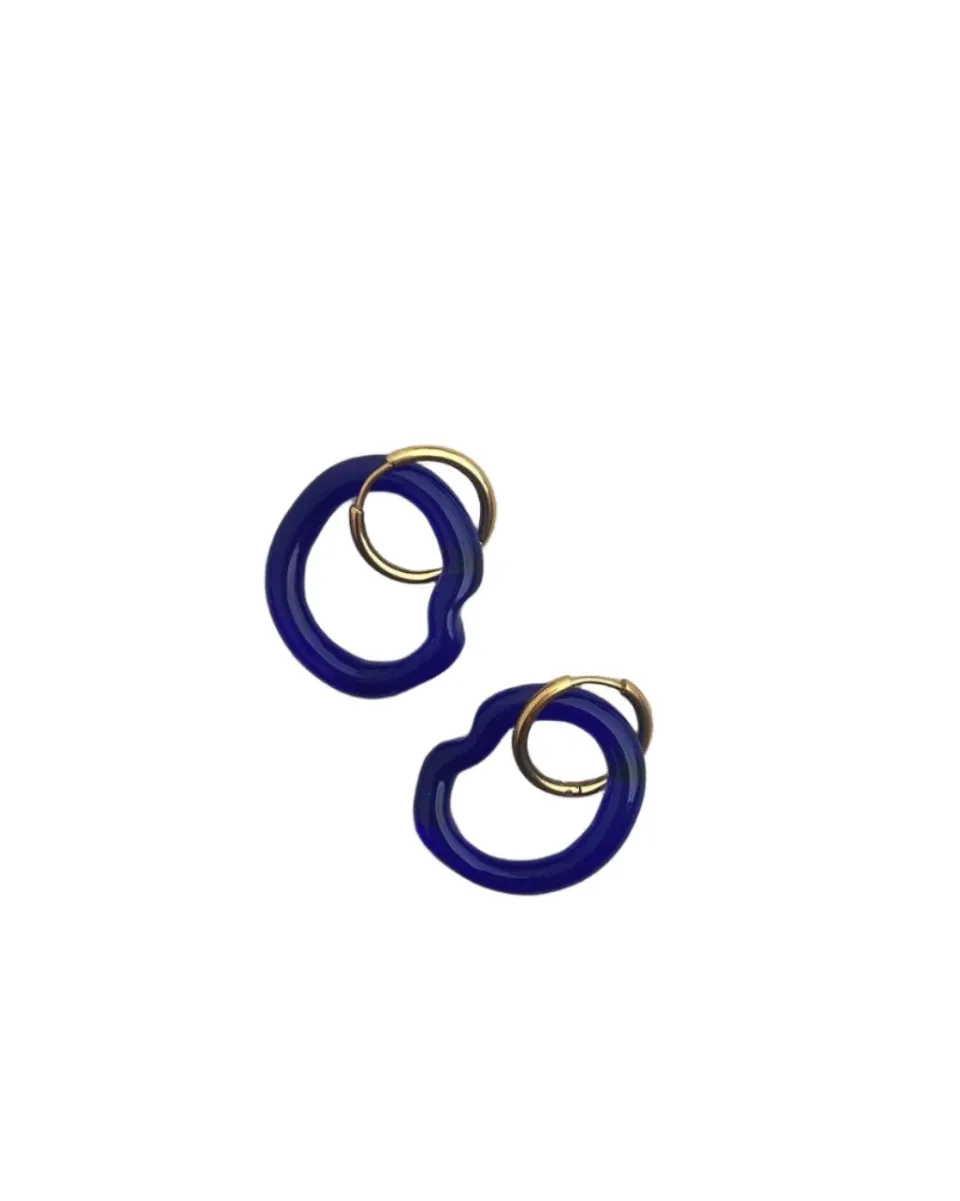 TA-DAAN Amebas Glass Earrings
