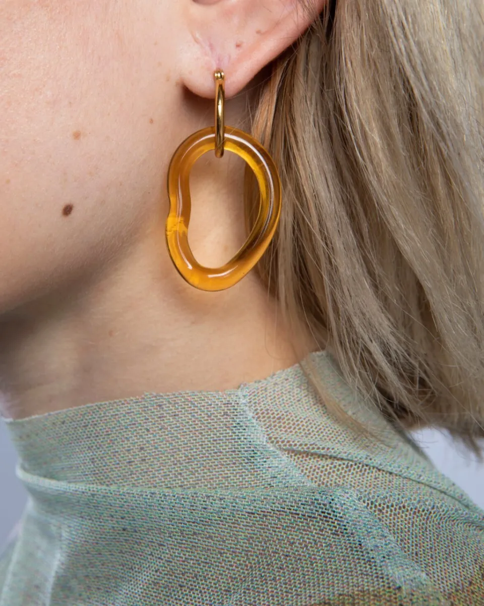 TA-DAAN Amebas Glass Earrings