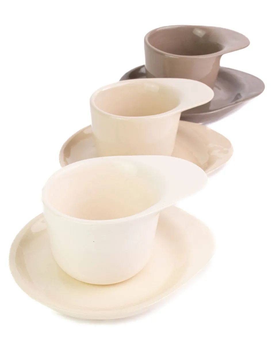 TA-DAAN Ameno Tea Cup with Plate – Set of 6