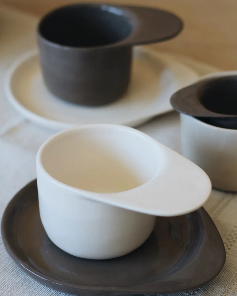TA-DAAN Ameno Tea Cup with Plate – Set of 6