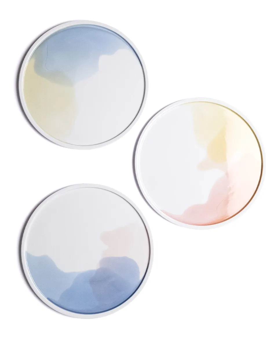 TA-DAAN AQUA porcelain platters MIX - Set of 3 (-16%)