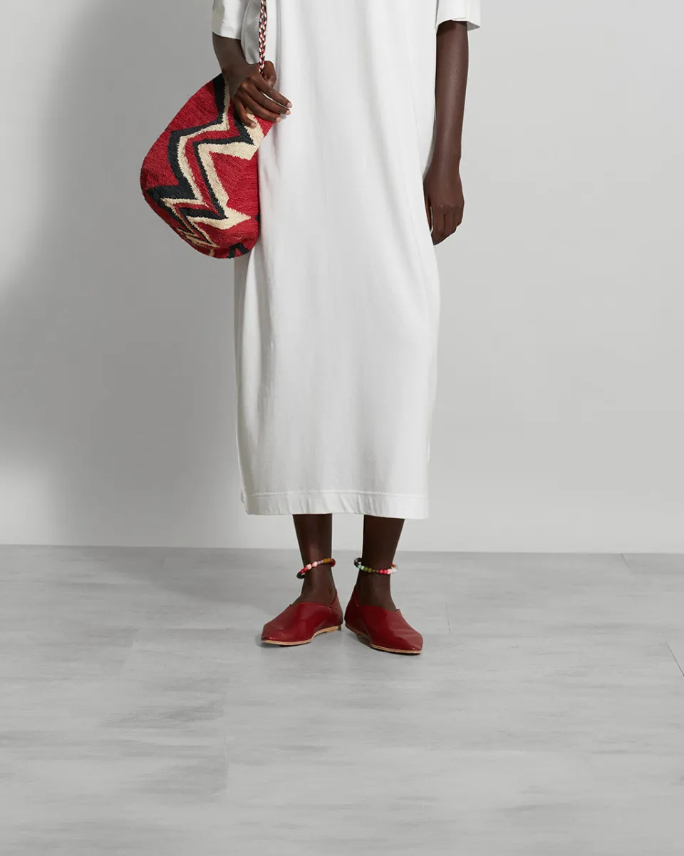 TA-DAAN Babù Milano Leather Flats - Red