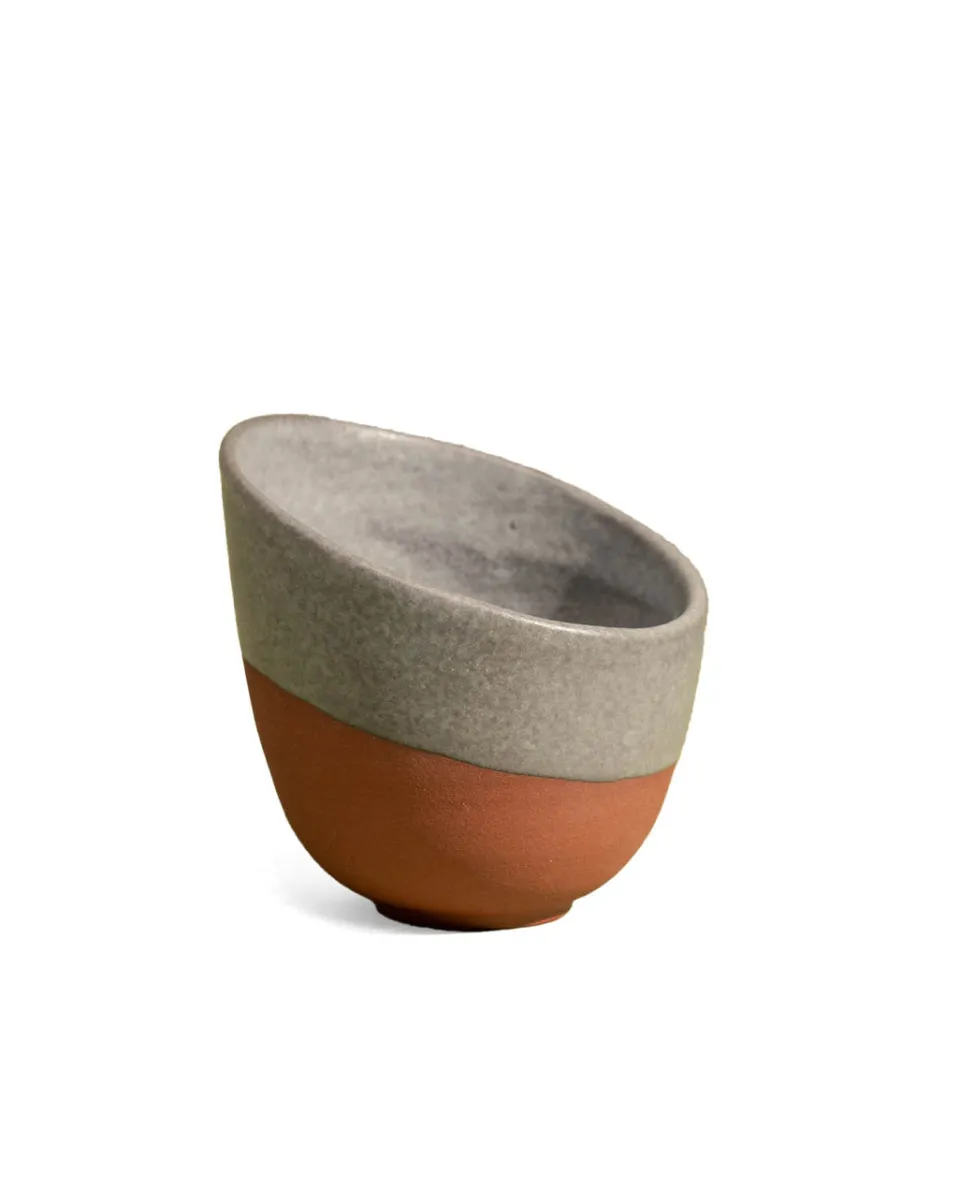 TA-DAAN Beveled red stoneware cup