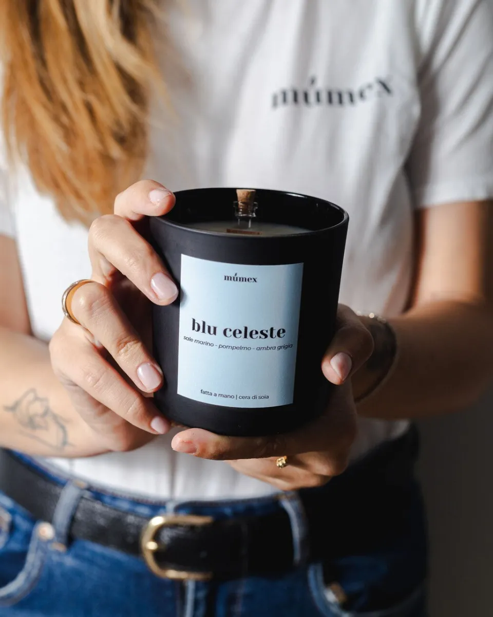 TA-DAAN Blu celeste The Fortune candle