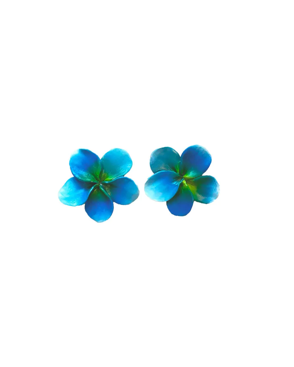 TA-DAAN Blue Frangipane earrings