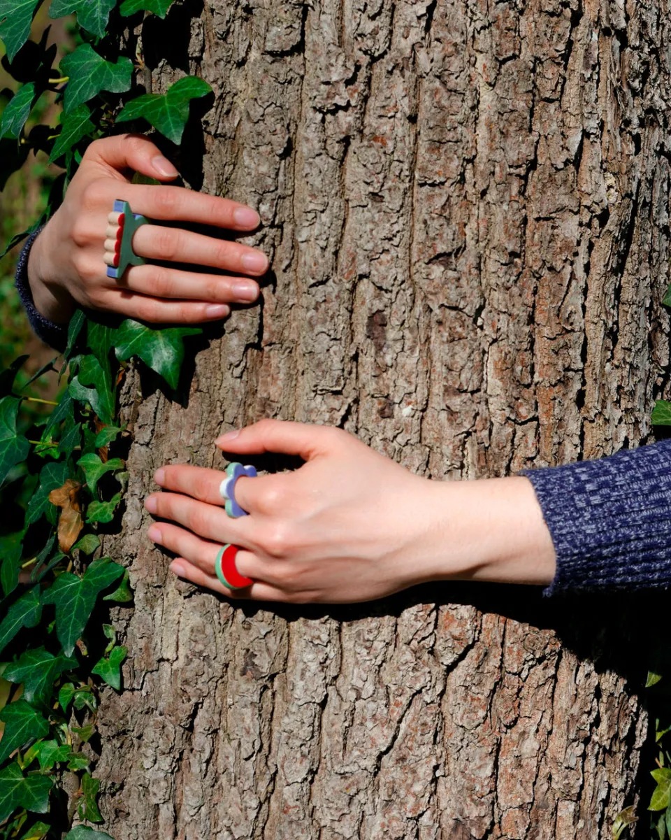 TA-DAAN Bold Arcades Ceramic Ring
