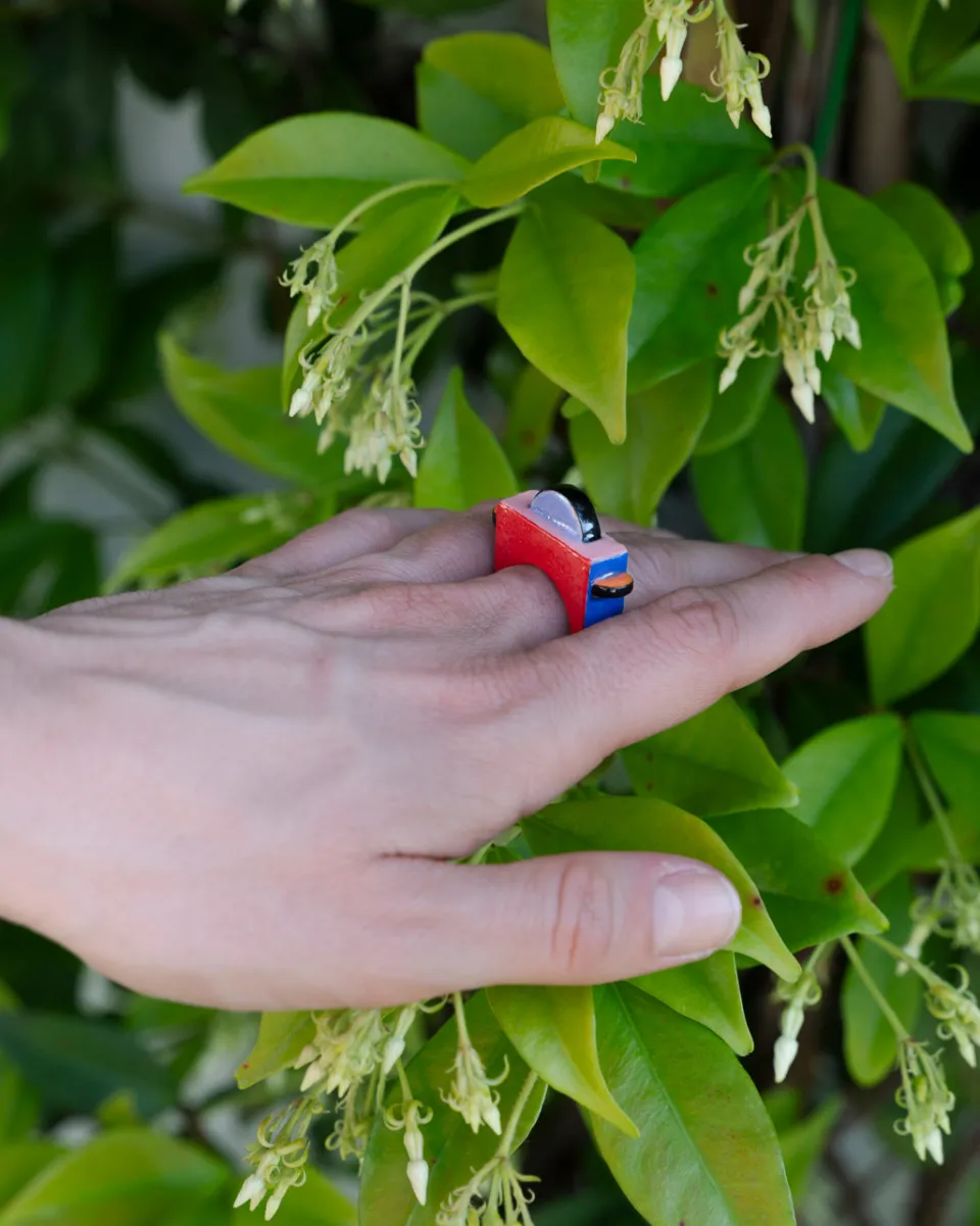 TA-DAAN Bold Arch Ceramic Ring