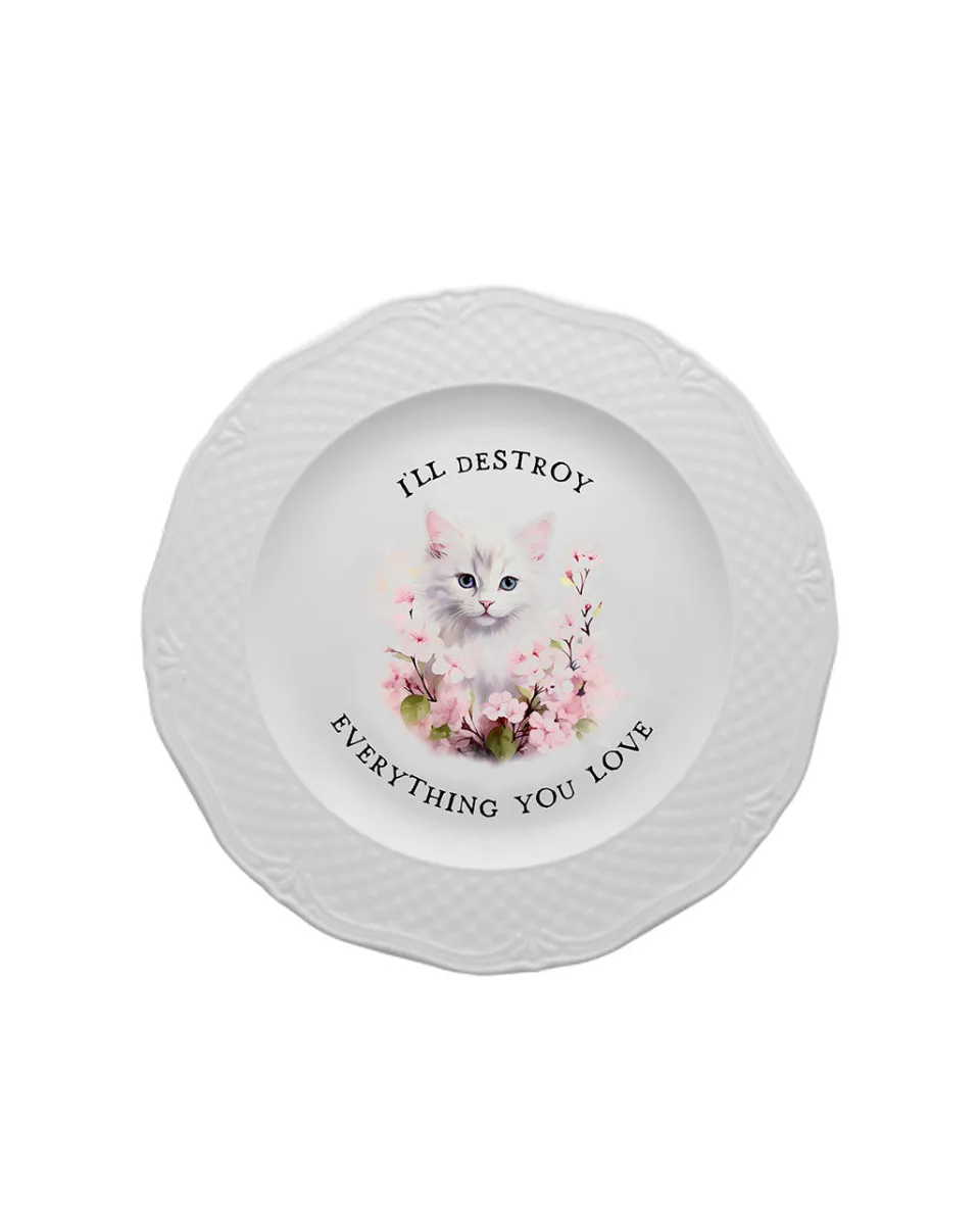 TA-DAAN Cat Very Ugly Plate
