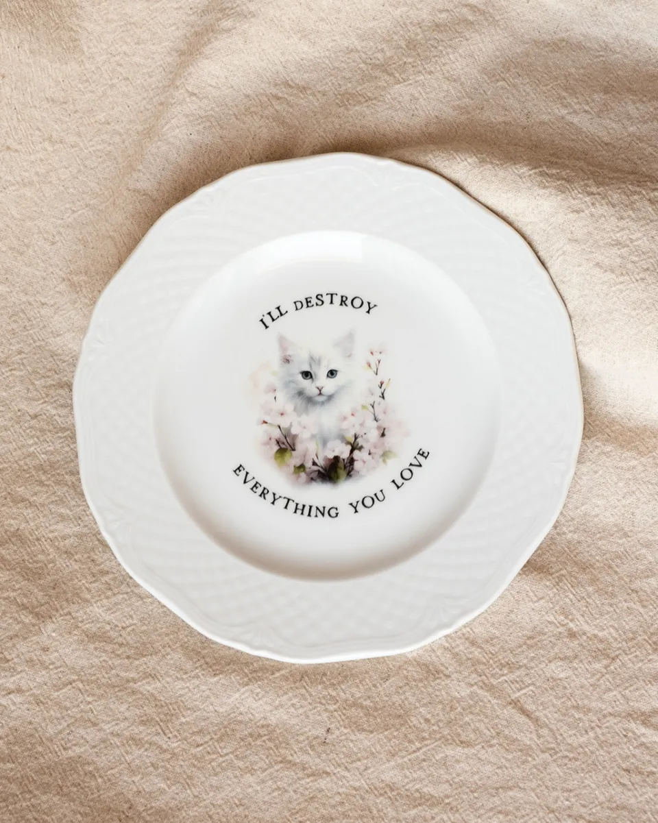TA-DAAN Cat Very Ugly Plate