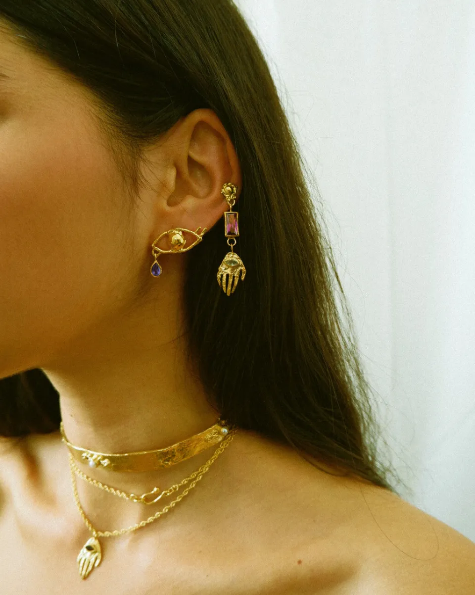 TA-DAAN Cecie Amethyst earrings