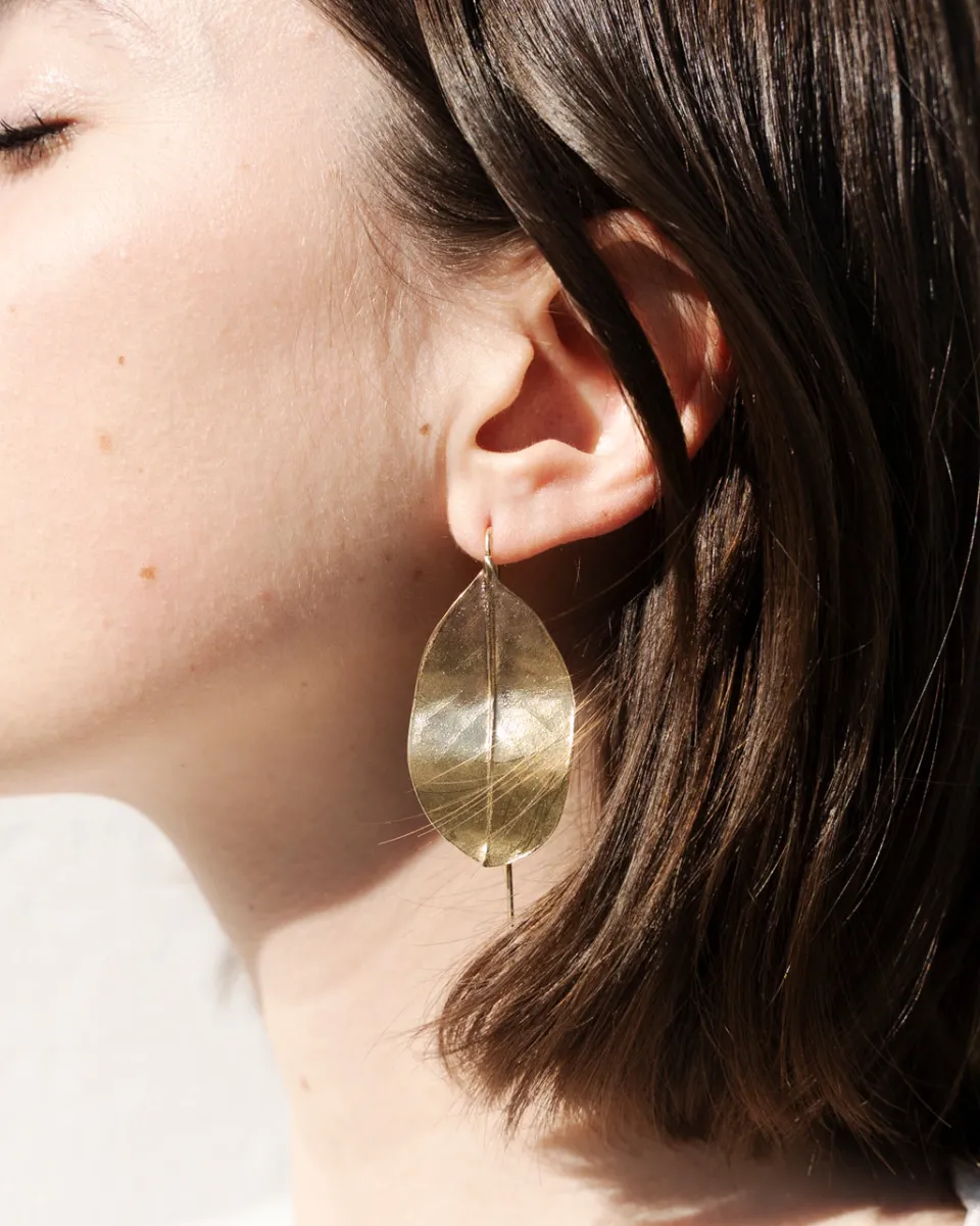 TA-DAAN Ceraso leaf earrings