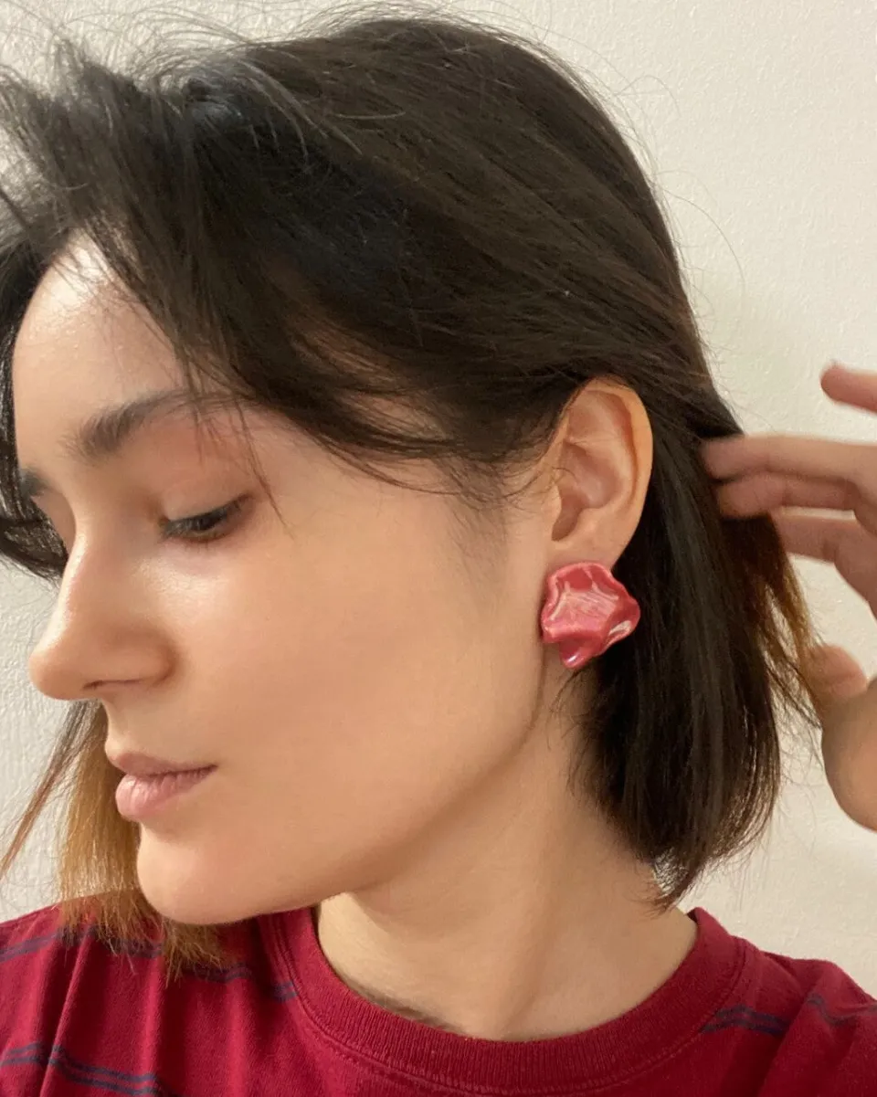 TA-DAAN Cherry Lilu Ceramic Earrings