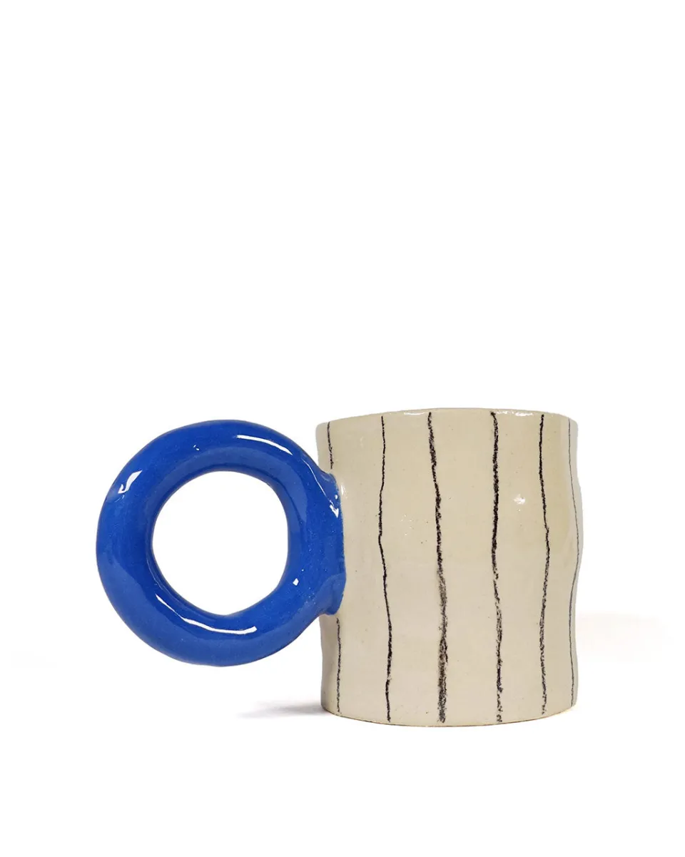 TA-DAAN Circle cup - black lines & blue circle