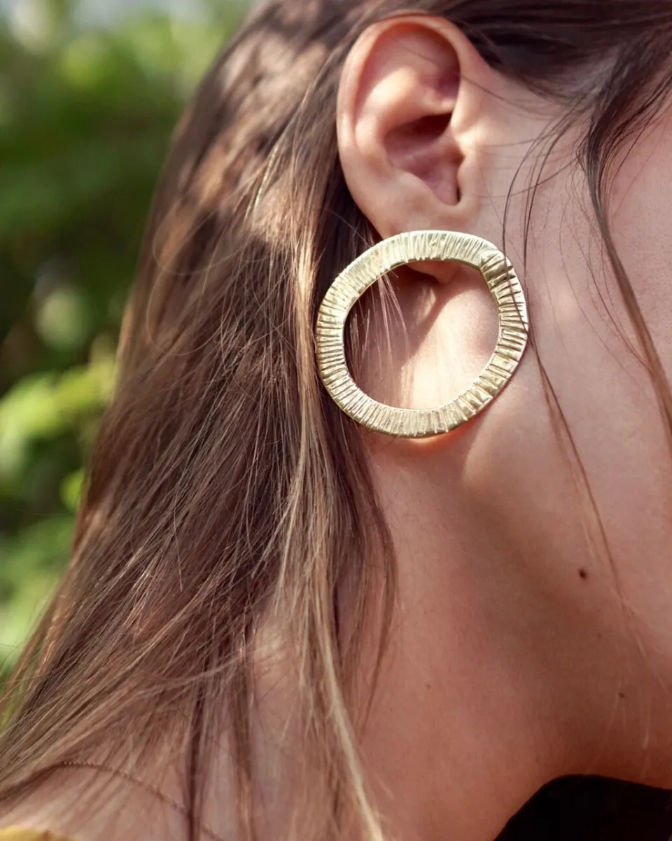 TA-DAAN Circle Striped Earrings
