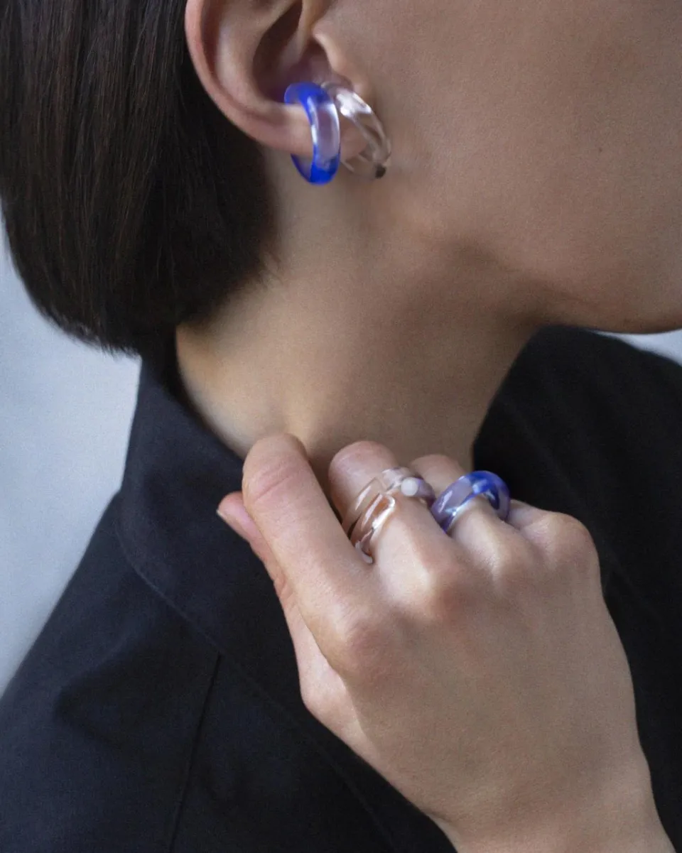 TA-DAAN Clear Ring Earcuff