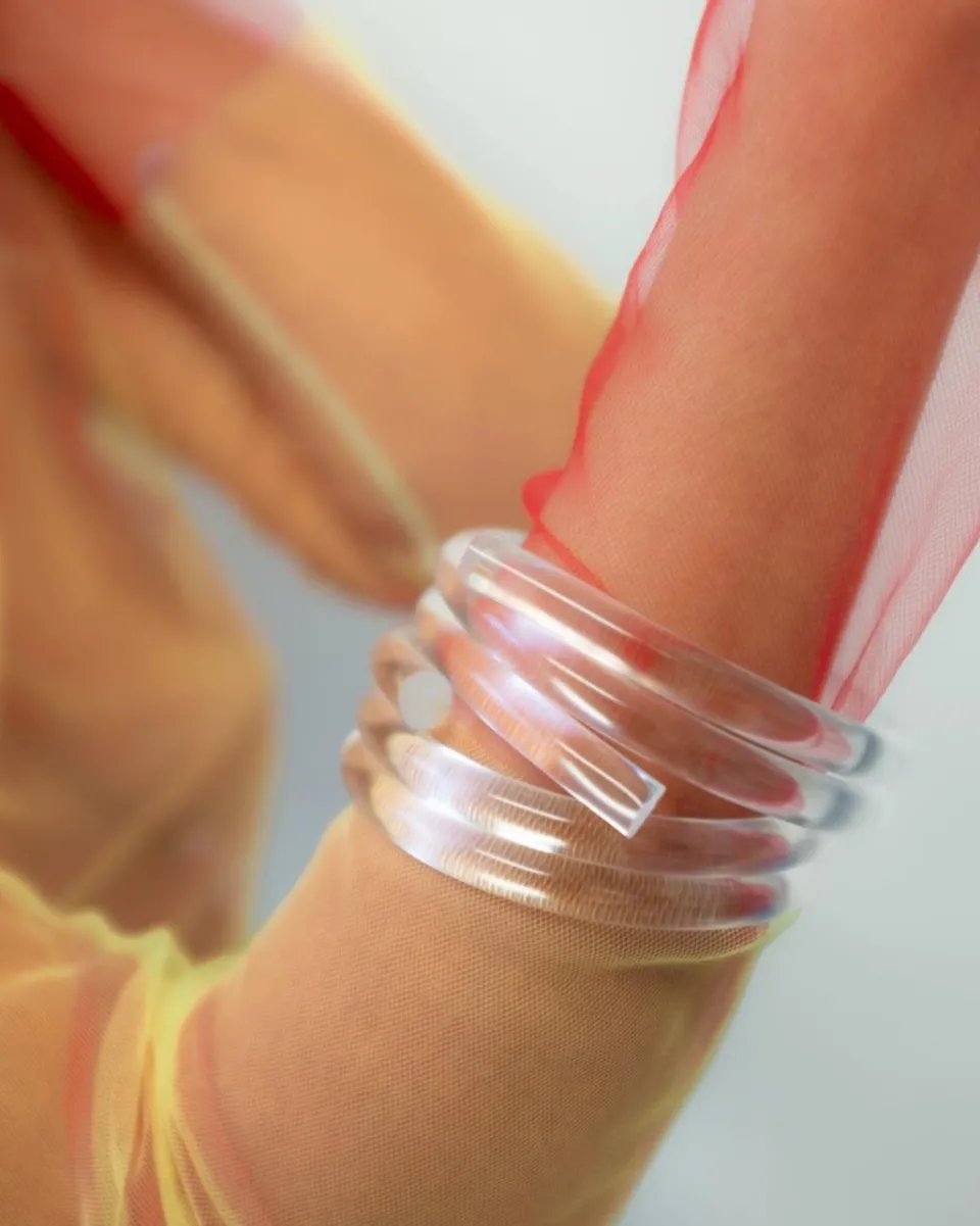 TA-DAAN Clear Spiral Bracelet