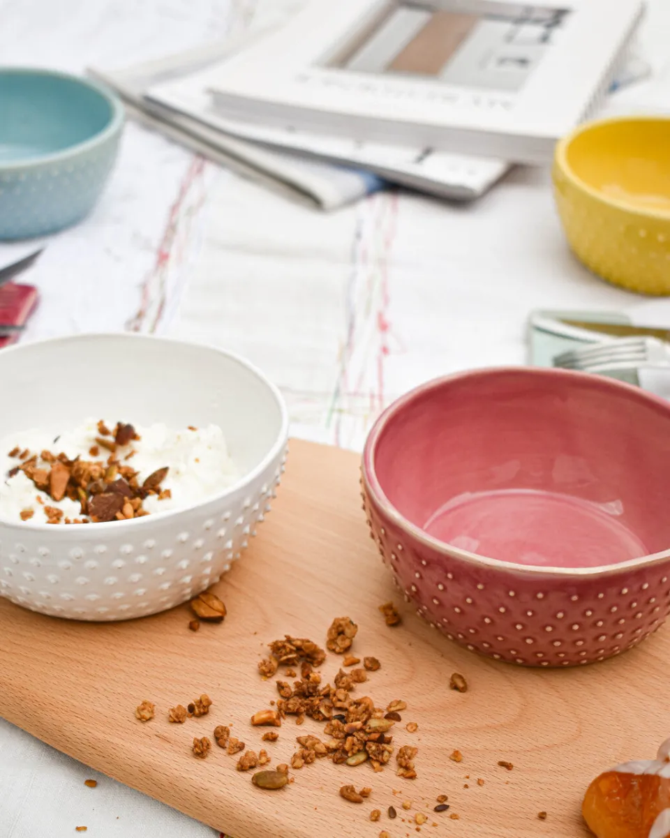 TA-DAAN Colored Dotted ceramic bowl
