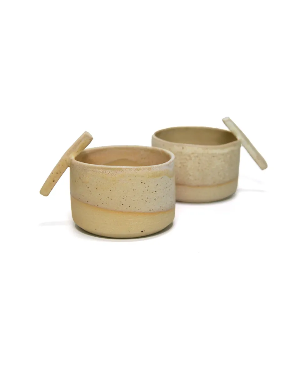 TA-DAAN Contrepoids White & Brown Espresso Cup