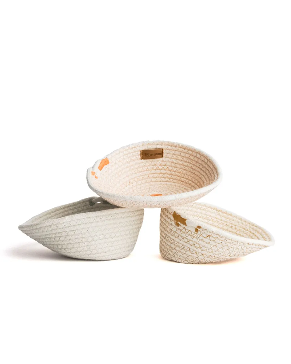 TA-DAAN Cotton Bread Basket MIX - Set of 3