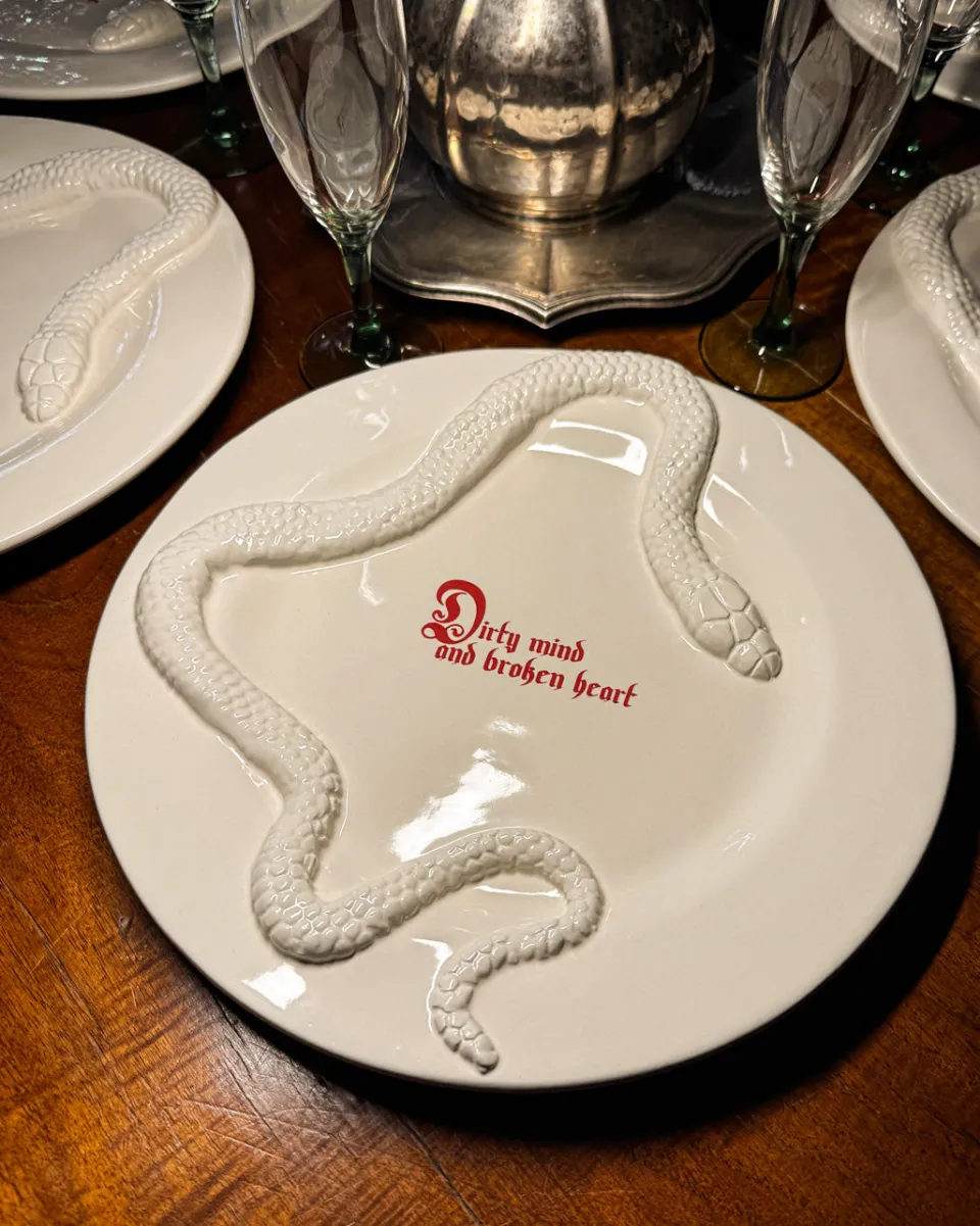TA-DAAN Dirty mind and broken heart Forbidden Dinner Plate