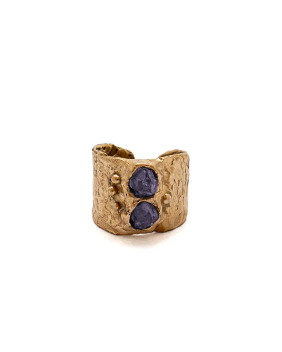 TA-DAAN Double Stone Band Ring