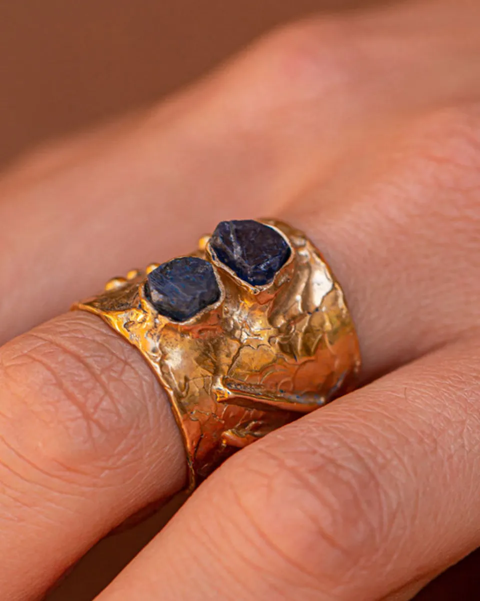 TA-DAAN Double Stone Band Ring
