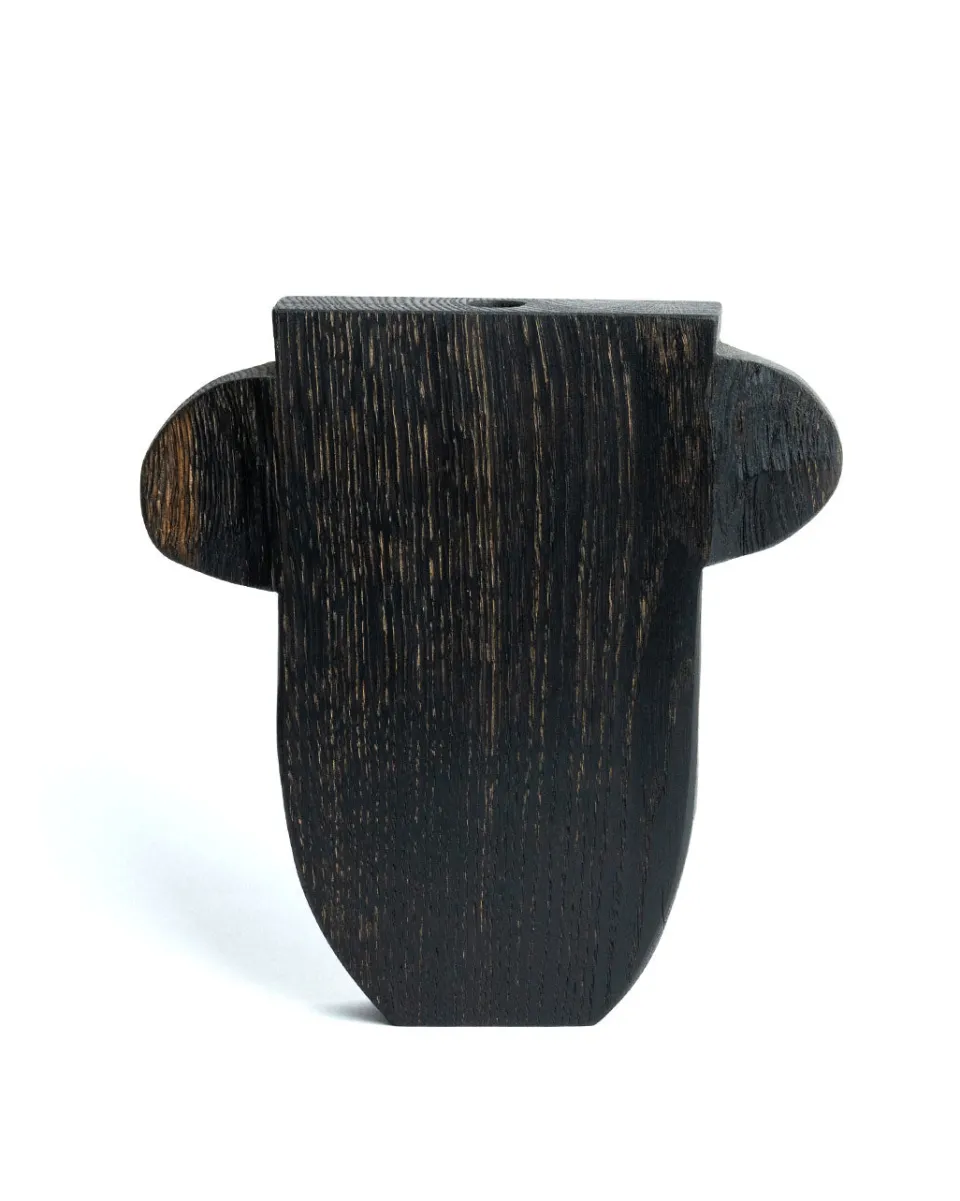 TA-DAAN Ear Textured Wood Vase