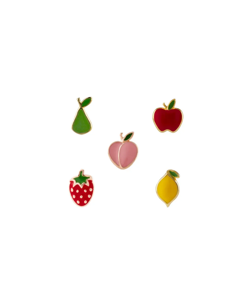 TA-DAAN Five Fruit mini stud earrings MIX - Set of 5