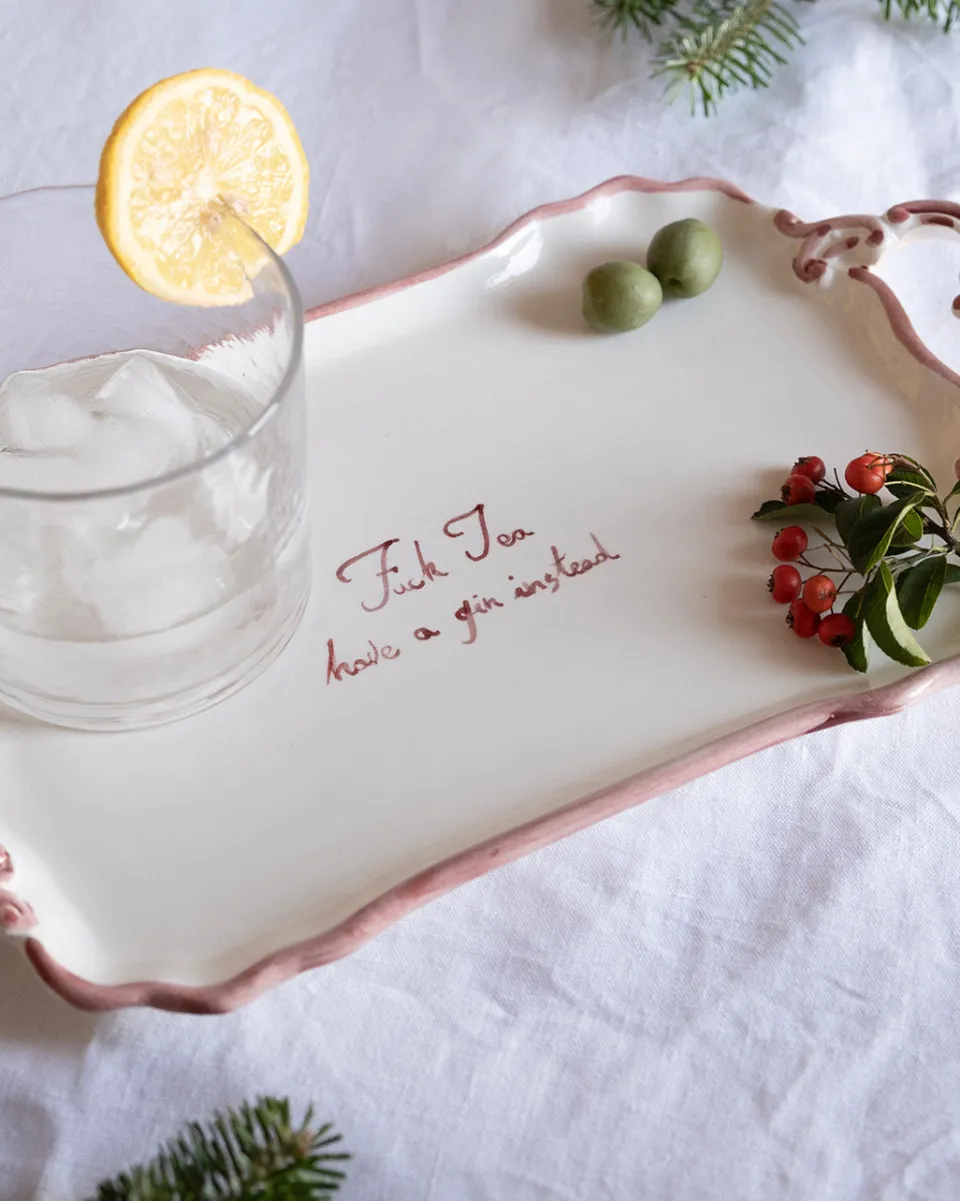 TA-DAAN Fuck Tea, have a gin instead tray
