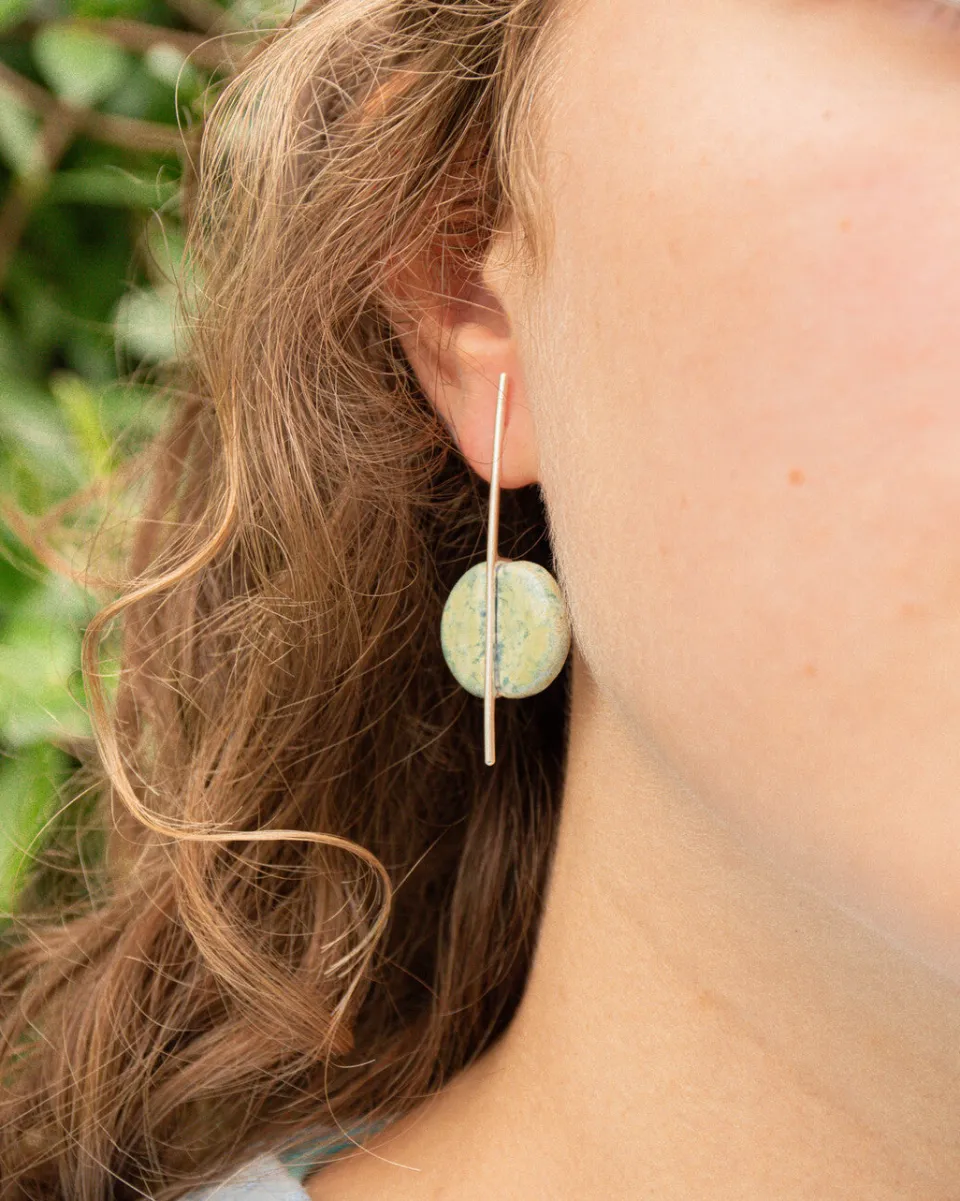 TA-DAAN GL Porcelain and Silver Earrings