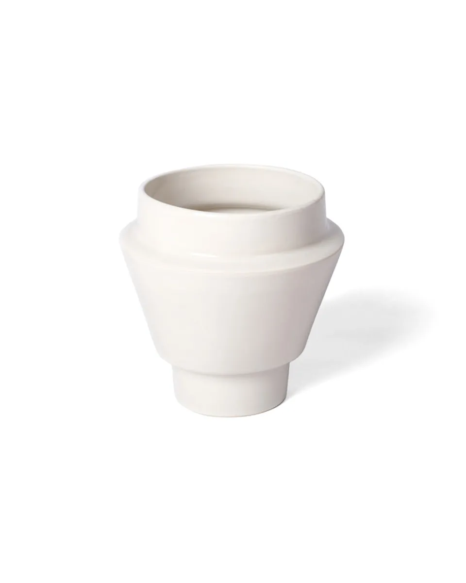 TA-DAAN Glazed Boia Clay Pot - White