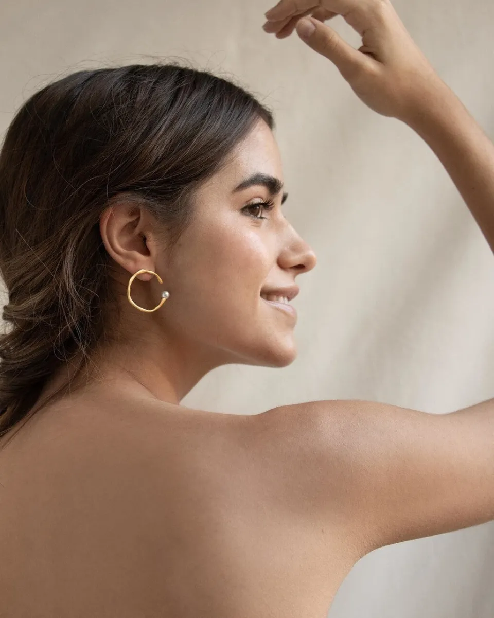 TA-DAAN Golden Eclat circle Earrings