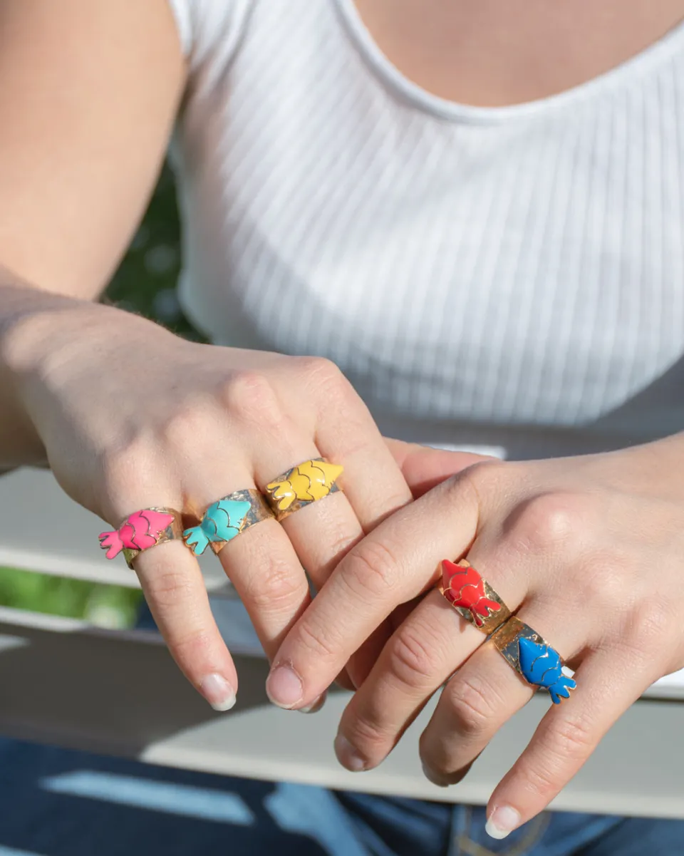 TA-DAAN Greta Fish Adjustable Ring
