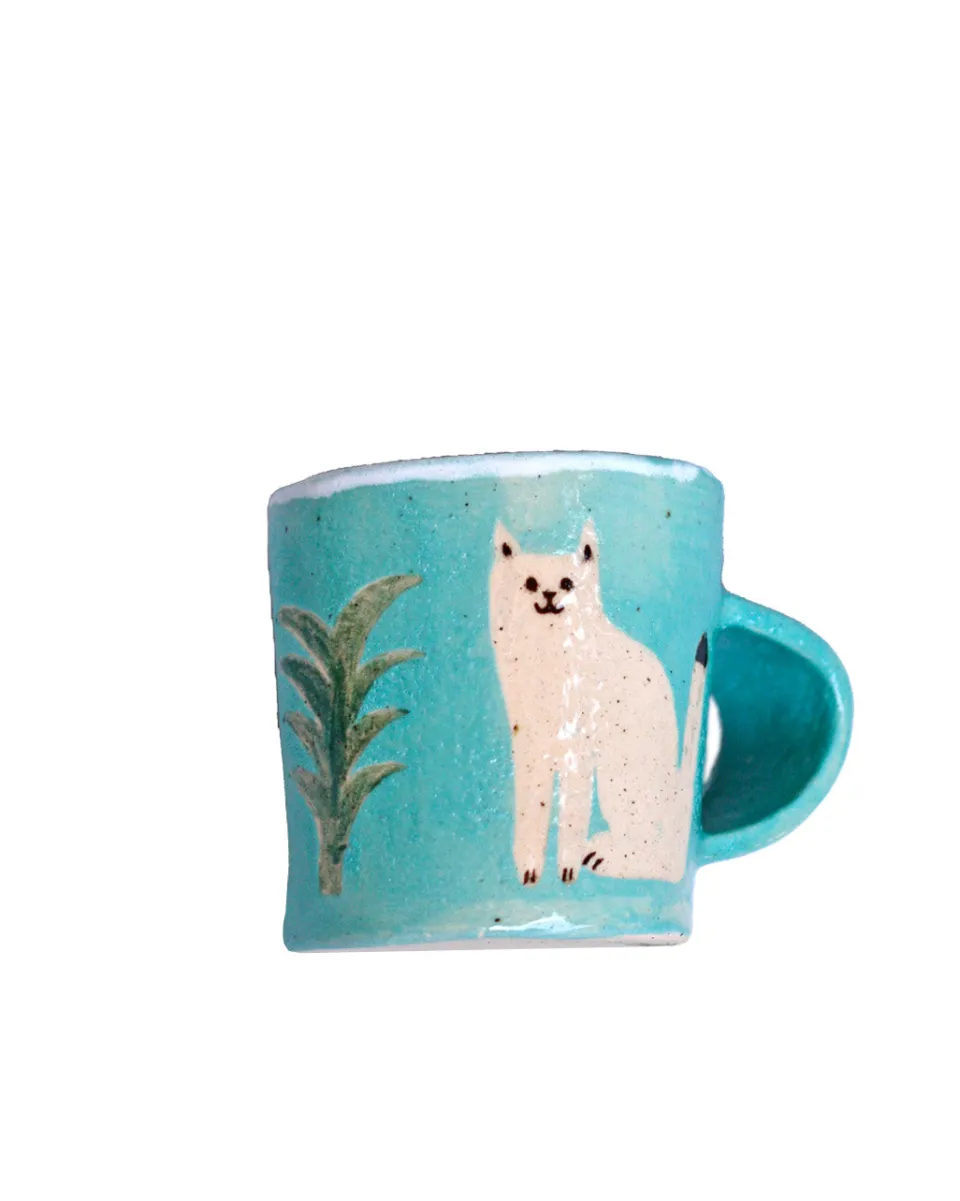 TA-DAAN Hand-Painted Cat Mug
