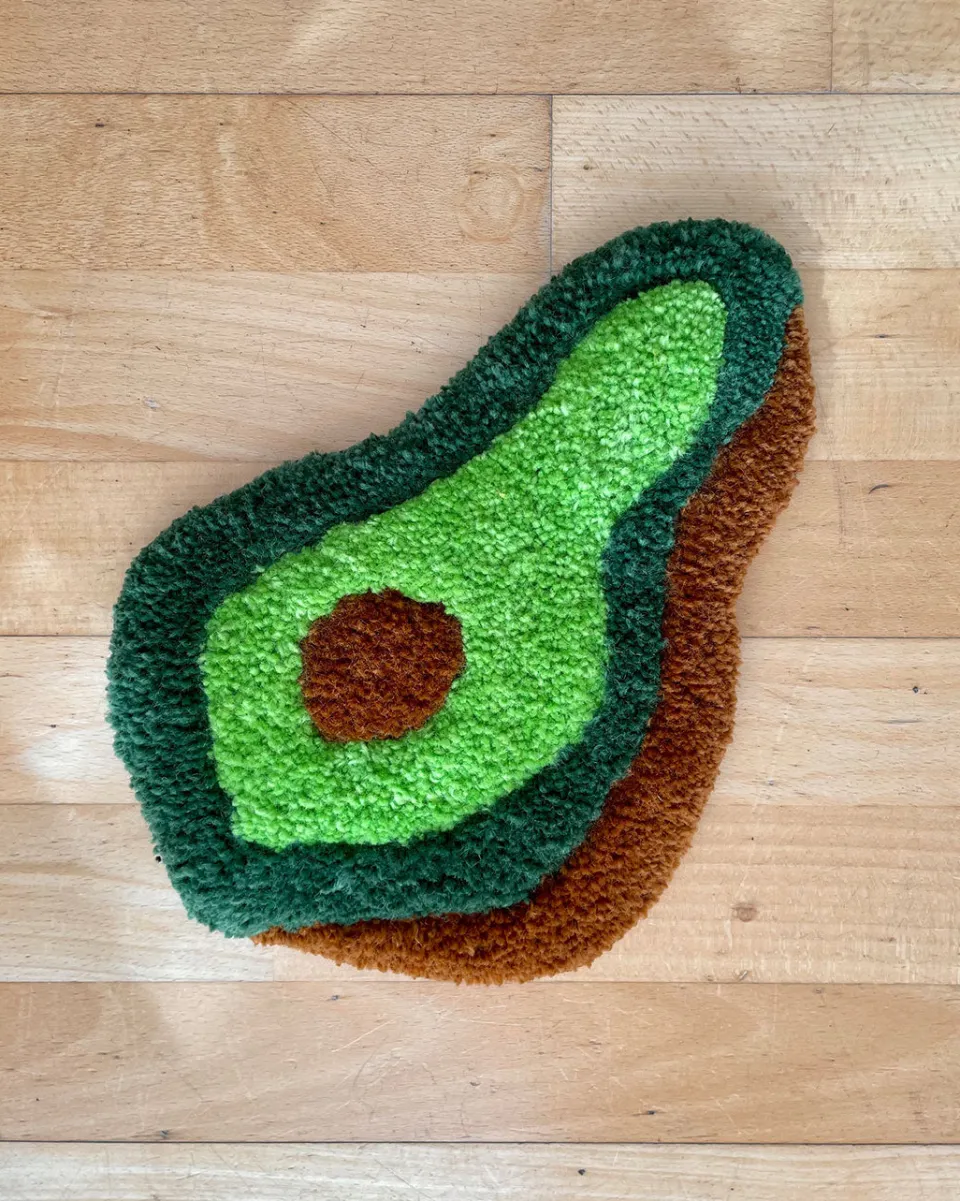 TA-DAAN Holy Guacamole! Avocado Rug