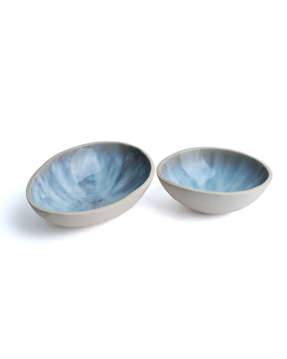 TA-DAAN Iridescent Oval and Round Irregular Bowls - Set of 2 (-14%)