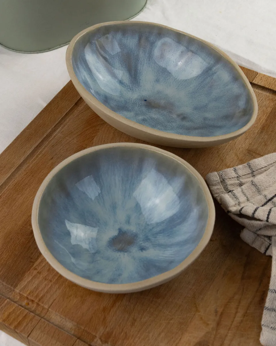 TA-DAAN Iridescent Oval and Round Irregular Bowls - Set of 2 (-14%)