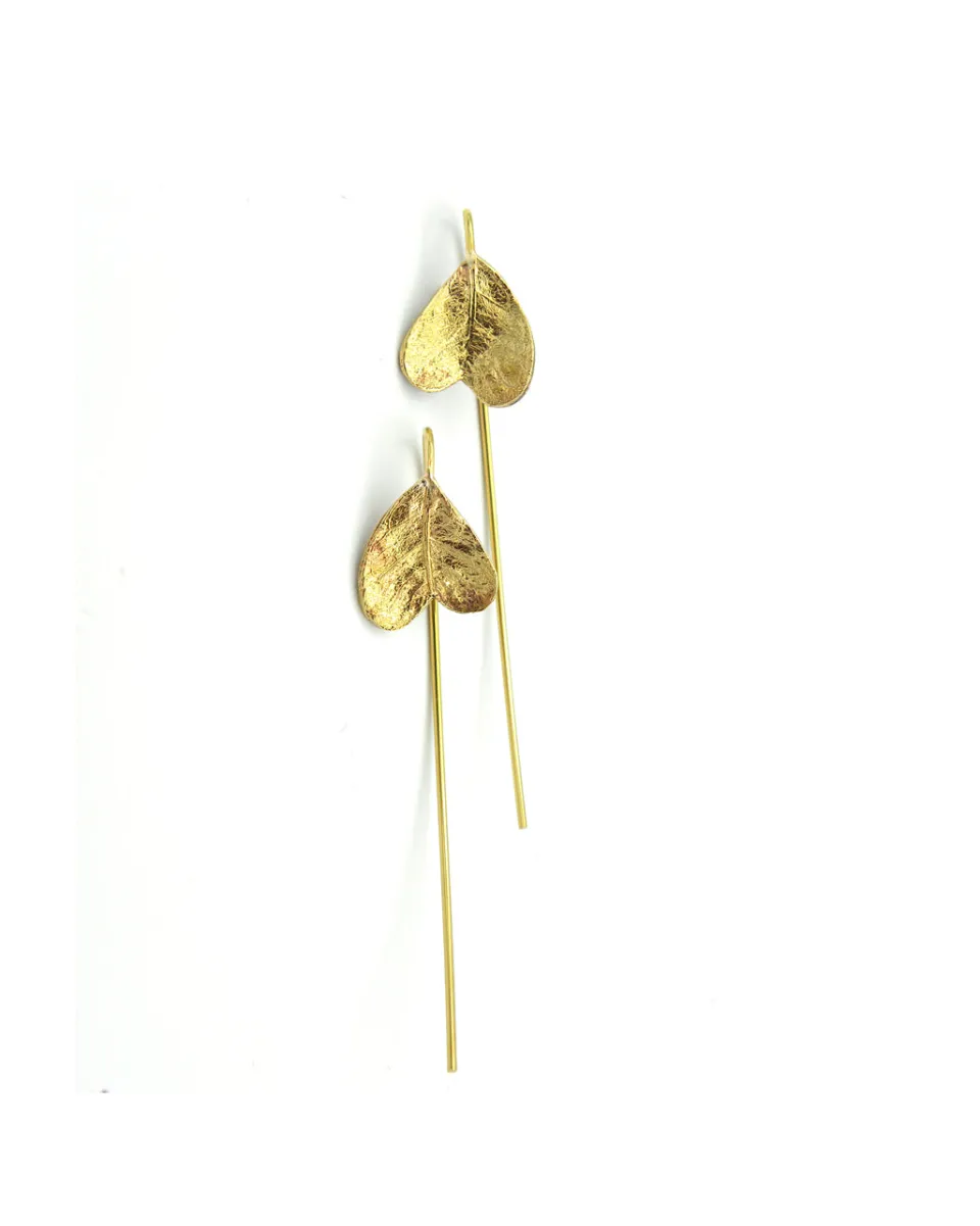 TA-DAAN Jasmine leaf heart small earrings