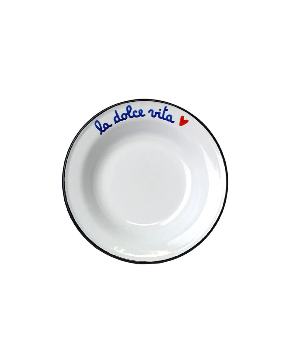 TA-DAAN La dolce vita enamel deep plate