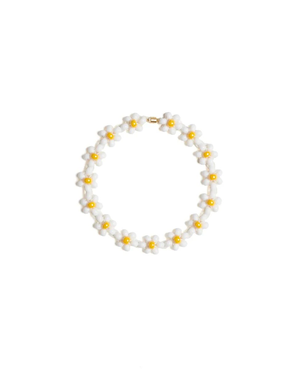 TA-DAAN Large Glass Beads Fleur Choker
