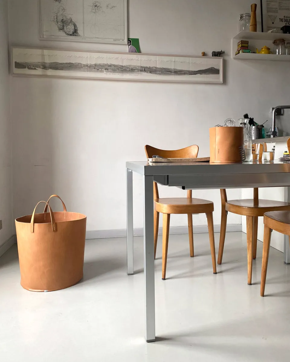 TA-DAAN Leather Basket XL