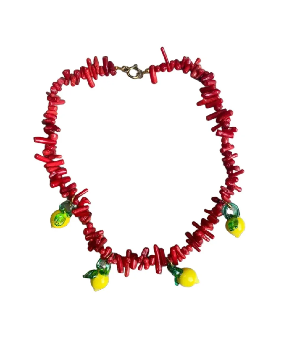 TA-DAAN Lemonade Coral Necklace
