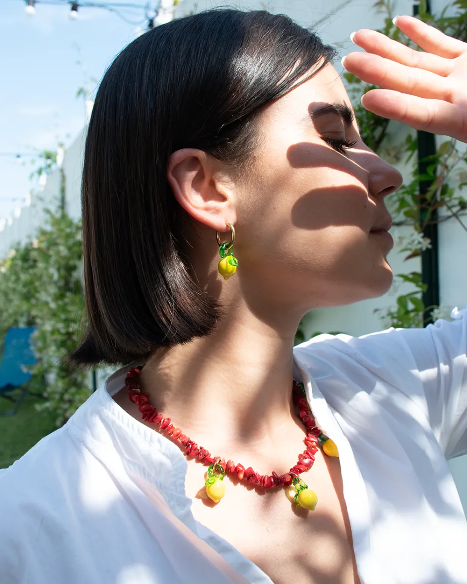 TA-DAAN Lemonade Coral Necklace