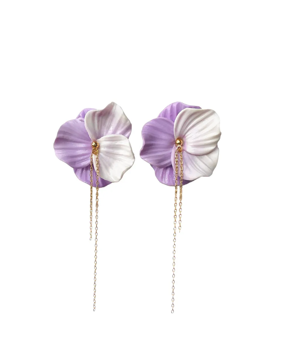 TA-DAAN Lilac Grand Lilium earrings