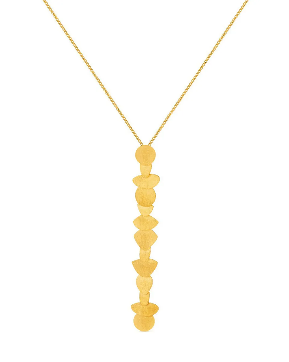 TA-DAAN Long Golden Venus Necklace