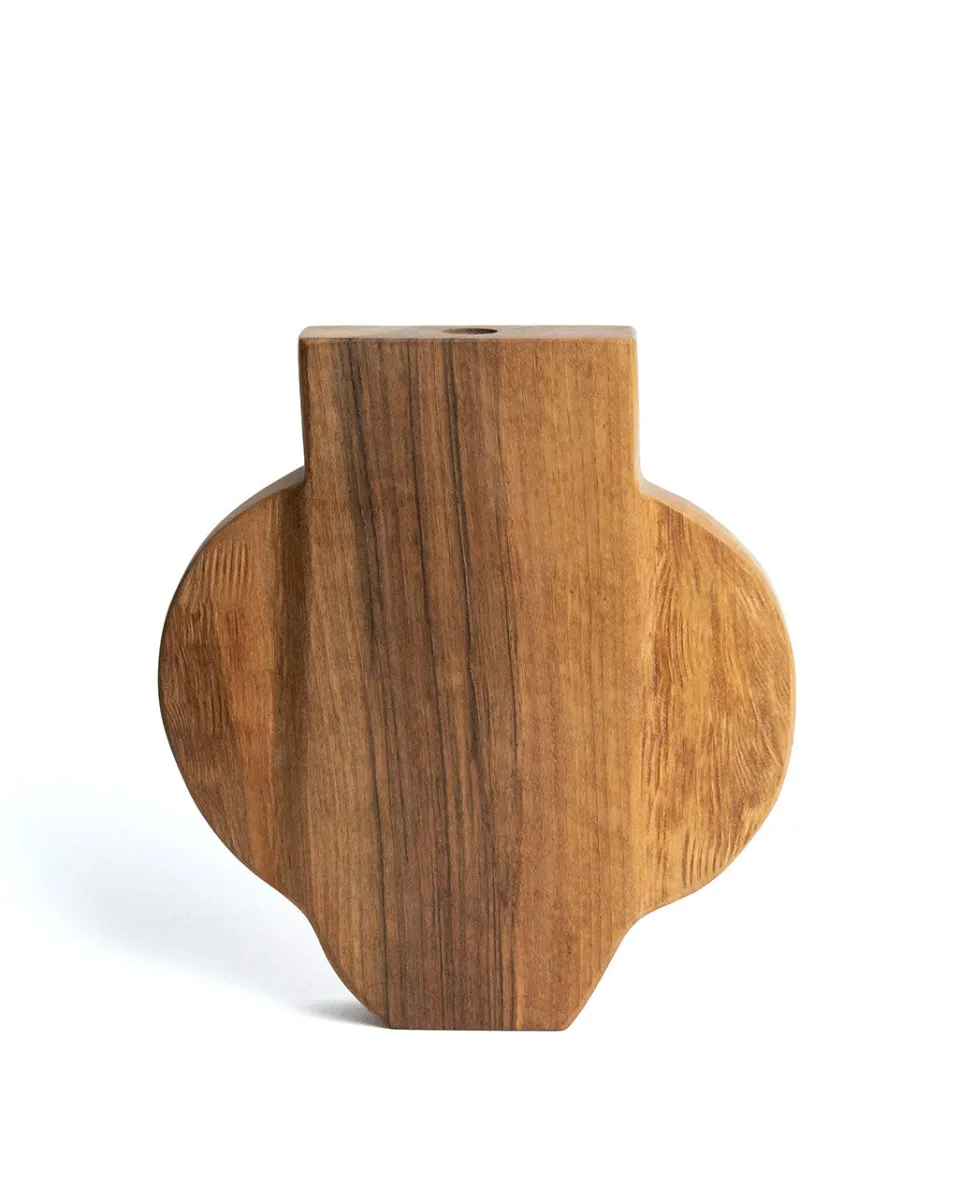 TA-DAAN Mariposa Textured Wood Vase