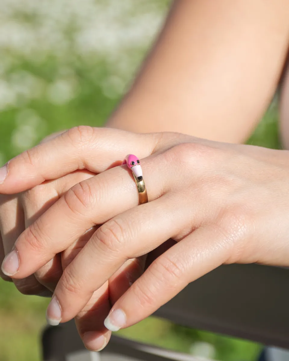 TA-DAAN Mino Flamingo Ring