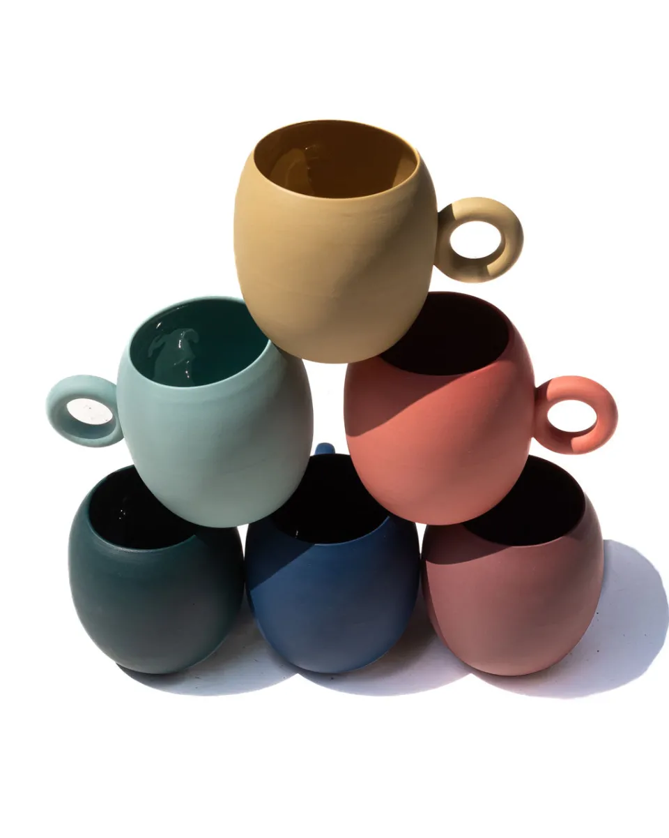 TA-DAAN Mug with handle Mixed - Set of 6