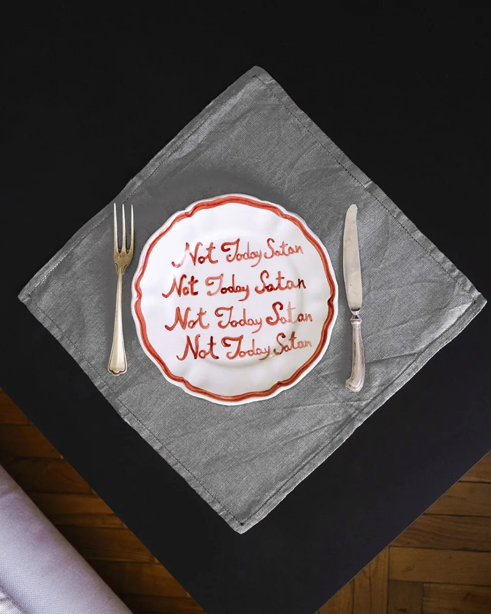 TA-DAAN Not Today Satan plate