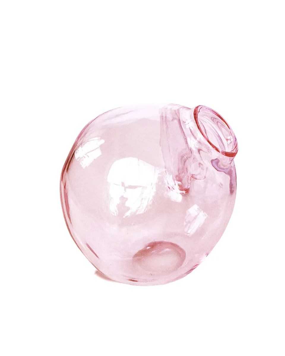 TA-DAAN NUVOLA Pink Crystal Glass Vase